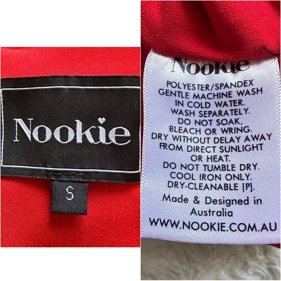 Nookie Dress Pretty Woman Midi Off The Shoulder Bodycon in Cherry Red S - Picture 8 of 11